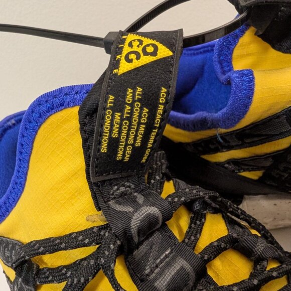 NIKE ACG REACT TERRA GOBE AMARILLO RACER BLUE BLACK BV6344 700 sz 6.5 Like New - Picture 6 of 11